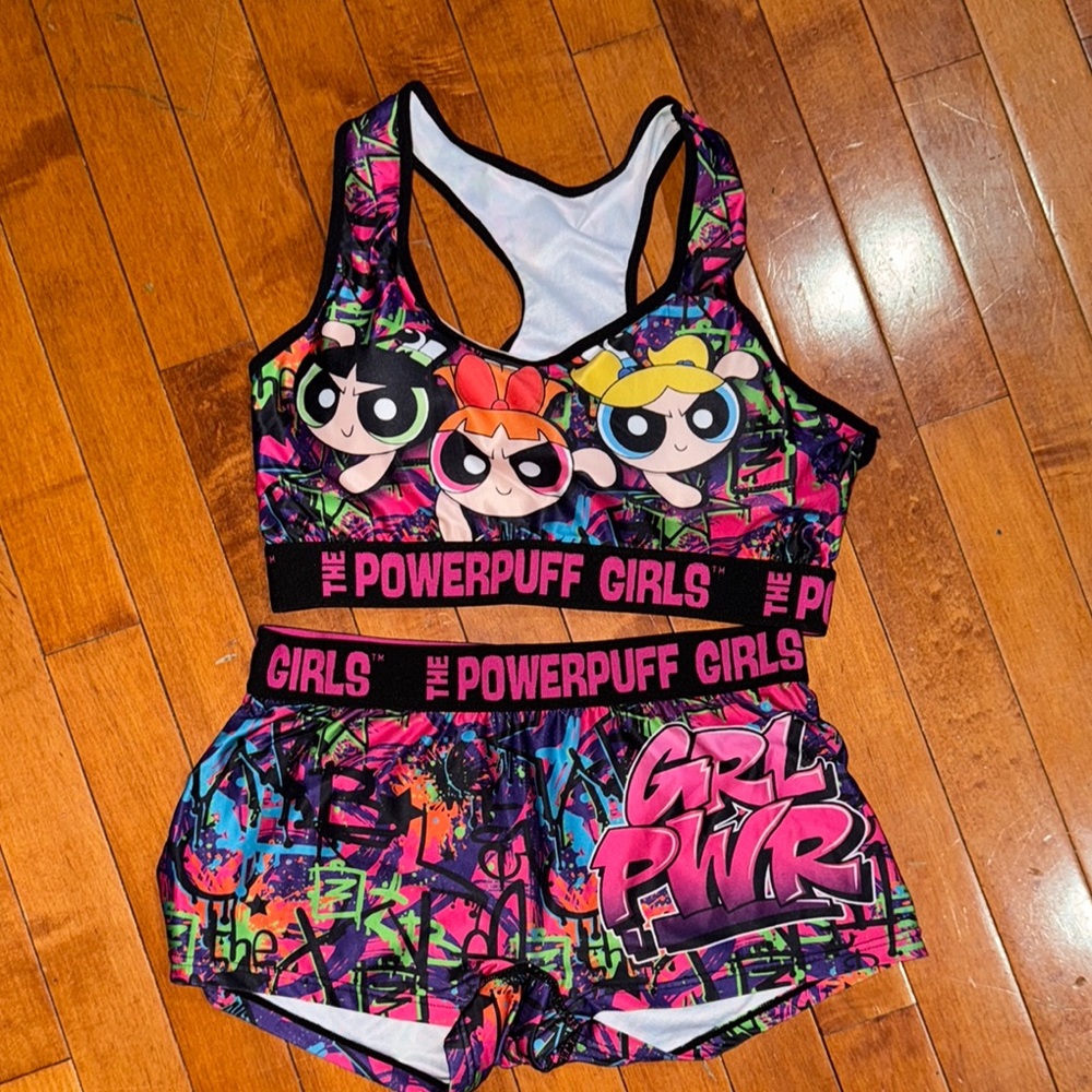 Powerpuff Girls Sports Bra and Shorts Set